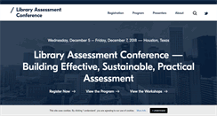 Desktop Screenshot of libraryassessment.org