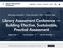 Tablet Screenshot of libraryassessment.org